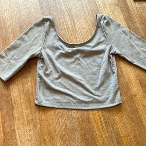 Gray crop top